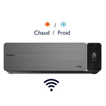 Climatiseur BIOLUX 9000 INVERTR | Chaud / Froid - Avec Wifi intégré - Noir