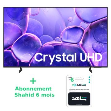 TV SAMSUNG 75'' Crystal UHD U8000F 4K Smart TV Avec Abonnement Shahid